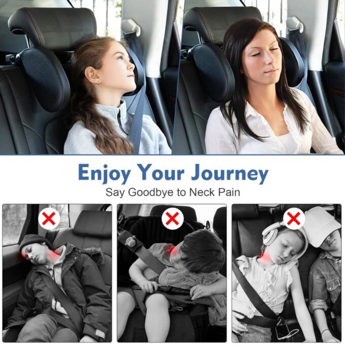 Car Seat Headrest Pillow Adjustable Car Seat Head Neck Support (6)