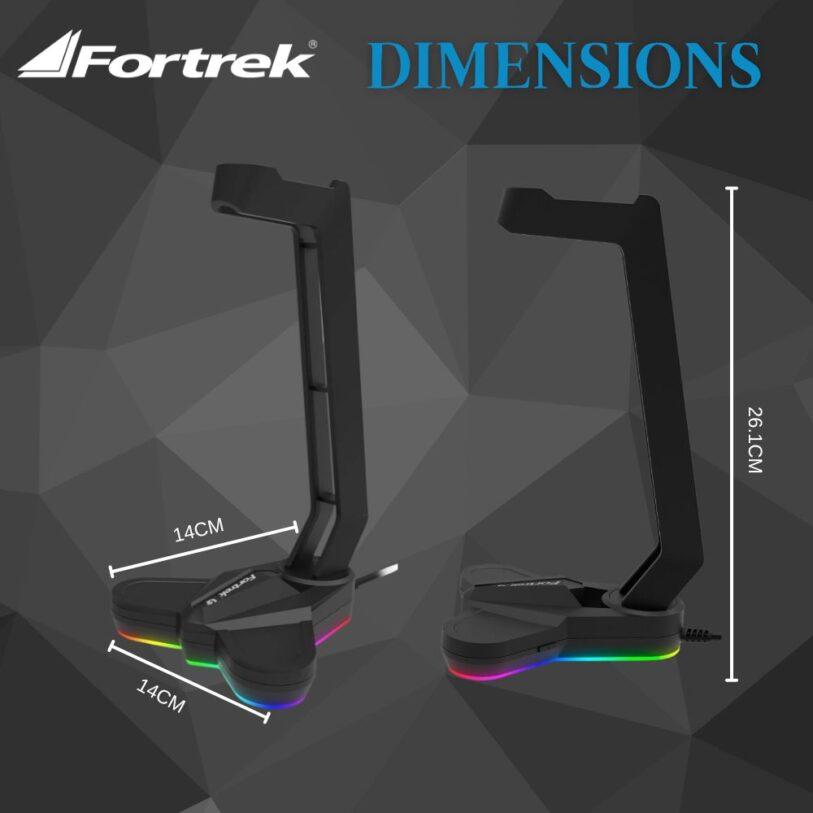 Fortrek 70534 Vickers Gaming RGB Headset Stand Support 6