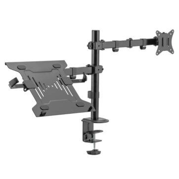 Fortrek FK485S Dual Monitor Arm with Laptop Tray (1)