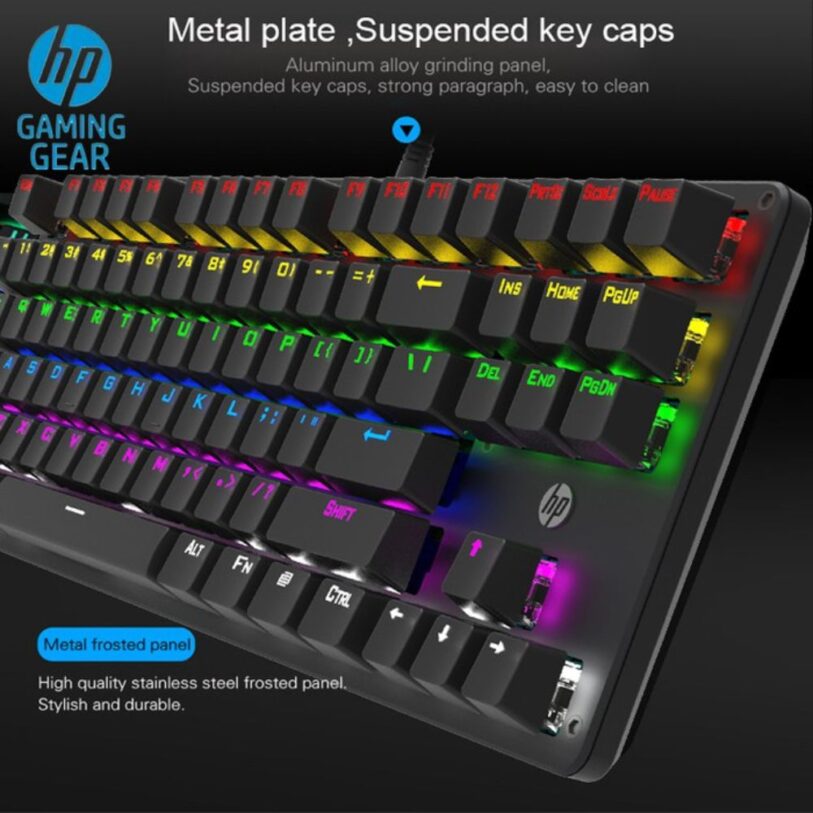 HP GK200 Mechanical Wired Gaming Keyboard with Metal Panel 3