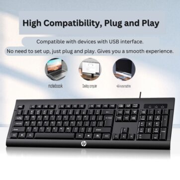 HP KM100 USB Wired Keyboard and Mouse Combo 2