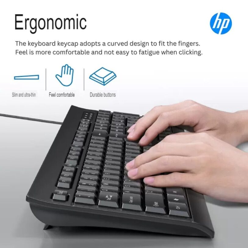 HP KM100 USB Wired Keyboard and Mouse Combo 4