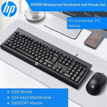 HP KM100 USB Wired Keyboard and Mouse Combo 5
