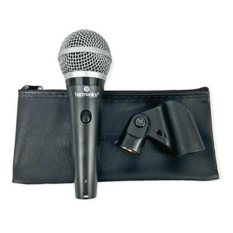 Harmonics 70123 MDU101 Dynamic Microphone Cardioid Unidirectional with Leather Bag and Mic Clip 1