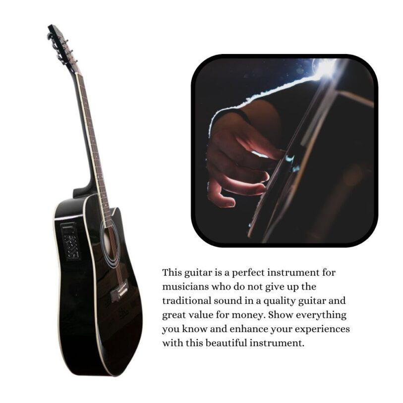 Harmonics AGE21 Acoustic Guitar Steel String 41 inch 4