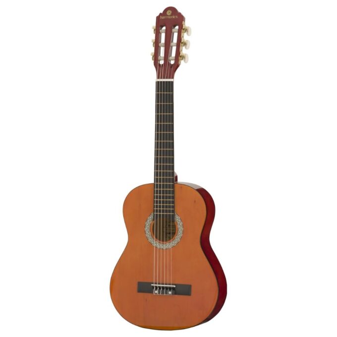 Harmonics GK-10NT Kids Acoustic Guitar for Children, Nylon Guitar Musical Instrument for Young Musicians 1/4 Size, Natural