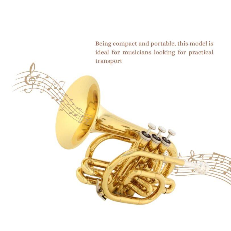 Harmonics HMT 500L Bb Mini Pocket Trumpet