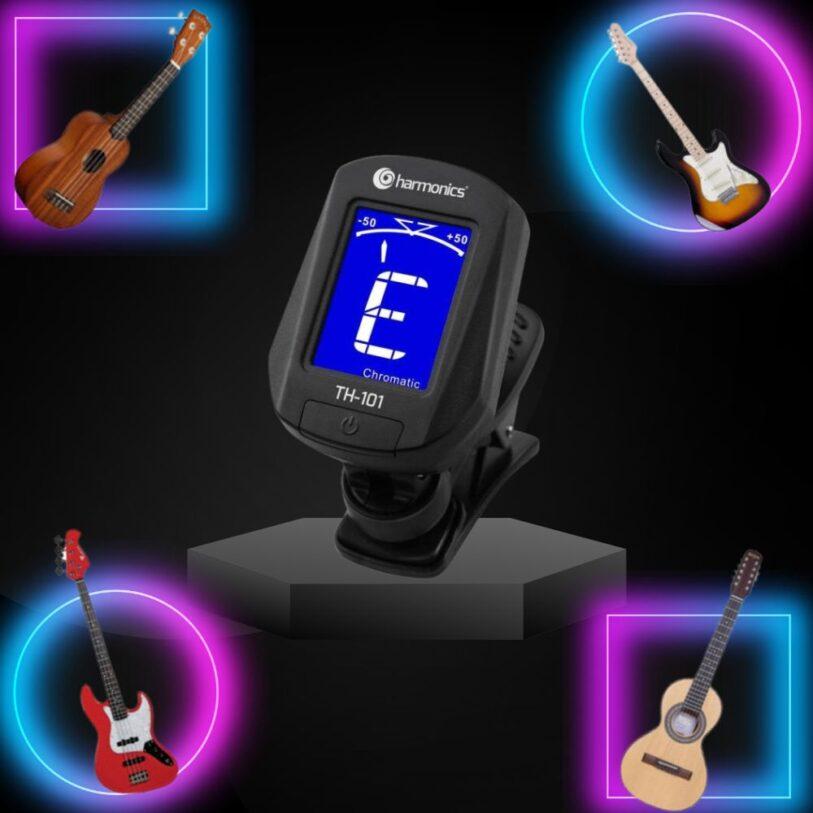 Harmonics TH 101 Clip on Tuner for Guitar Bass Violin Ukulele Chromatic with LED Screen 2