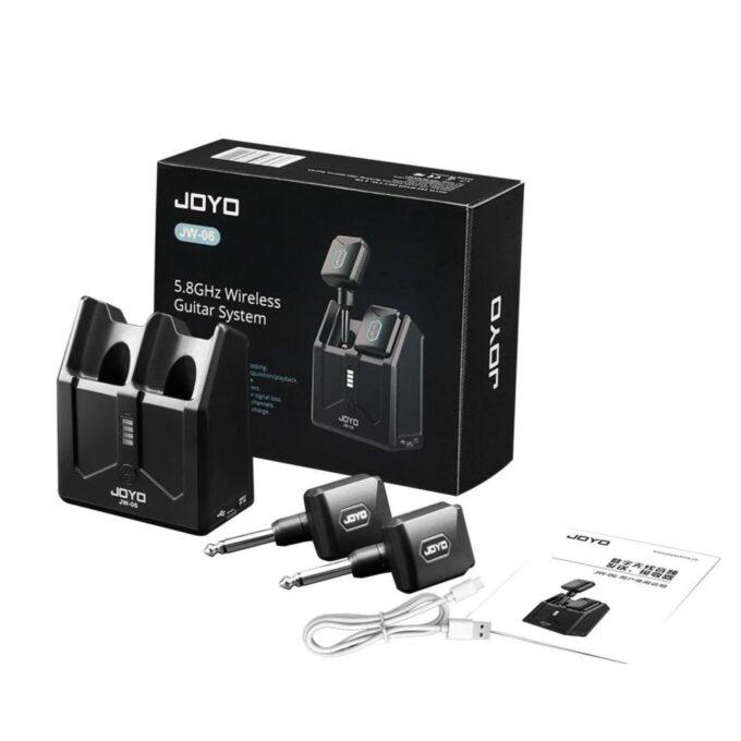 JOYO JW-06 5.8GHz Digital Wireless Guitar Transmitter and Receiver with Portable Charging Case for Guitar, Bass, and Electric