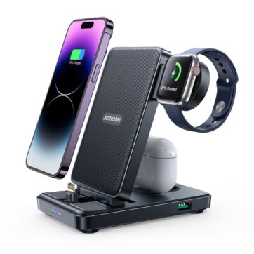 JOYROOM JR WQS02 4 in 1 Foldable Magnetic Charging Station For iPhone AirPods Apple Watch 8