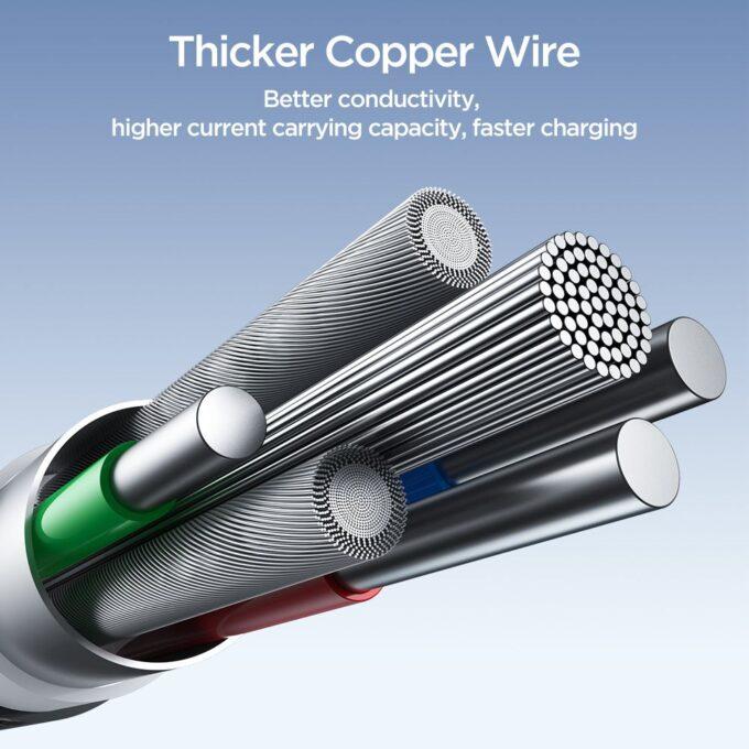 Joyroom USB Type-C to Type-C 100W Fast Charging and Data Cable, Nylon Braided Charger for iPhone, iPad, 1.2m, Black