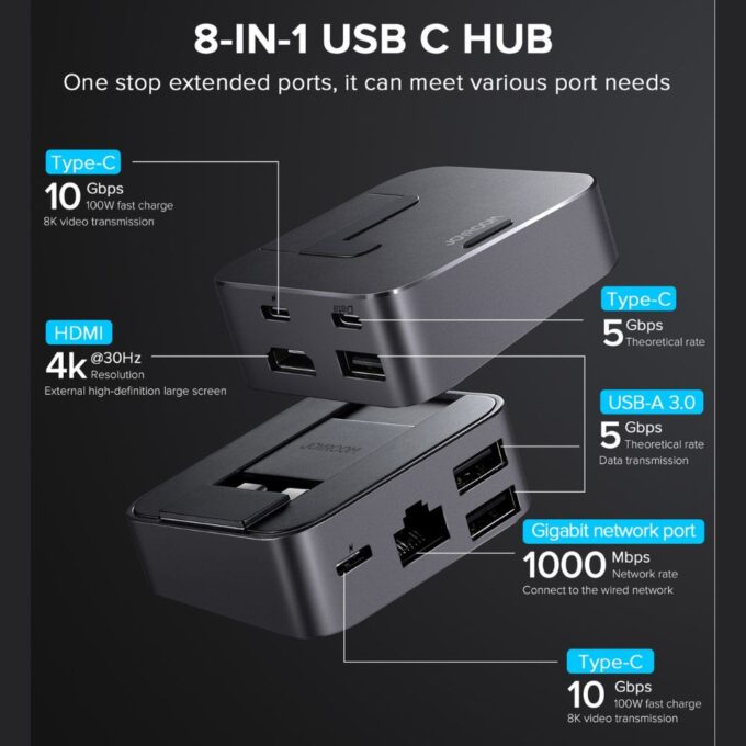 Joyroom S H121 J Cube Macbook Stand USB Hub Docking Station 6