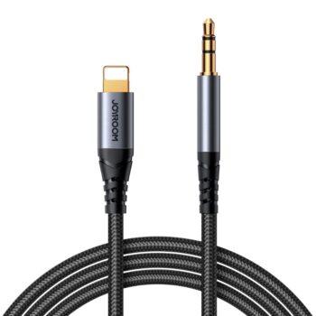 Joyroom SY-A06 Audio-Transfer Series AUX Audio Cable Lightning 8-Pin to 3.5mm Mini Jack, iPhone and iPad Compatible, 1.2m, Black