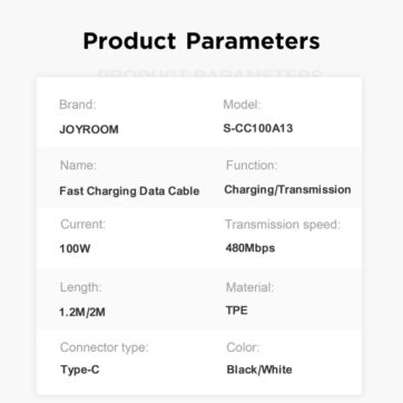 Joyroom USB C to Type C Fast Charging and Data Cable 11