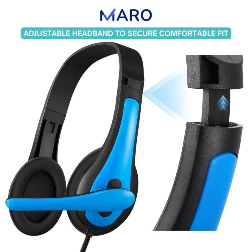 Maro 125BL Portable Kids Headphones with Microphone