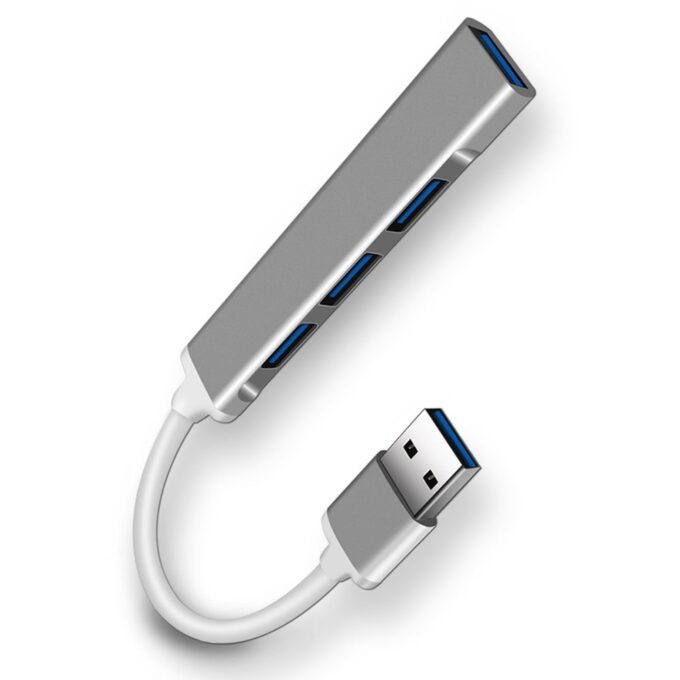Maro 4-Port USB A 3.0 Hub Adapter Ultra-Slim, High-Speed Data Transfer, and Charging