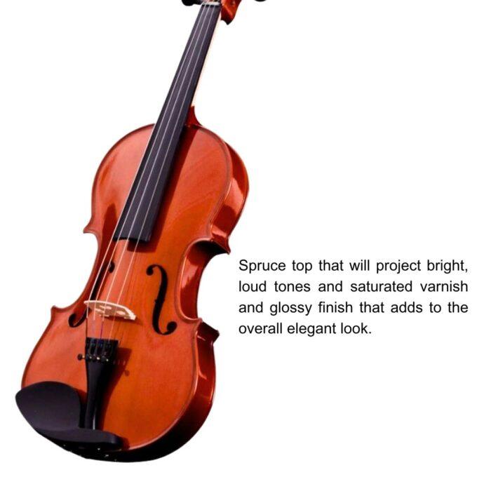 Maro Solidwood Classic Violin for Beginners, Students, Adults with Case, Bow, Bridge, Rosin Bow Polisher
