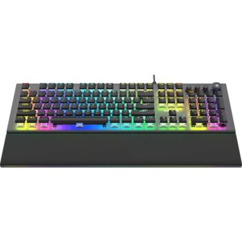Philips SPK8624 USB Wired Mechanical Gaming Keyboard with Wrist Rest, RGB, Dual-Mode Control Dial