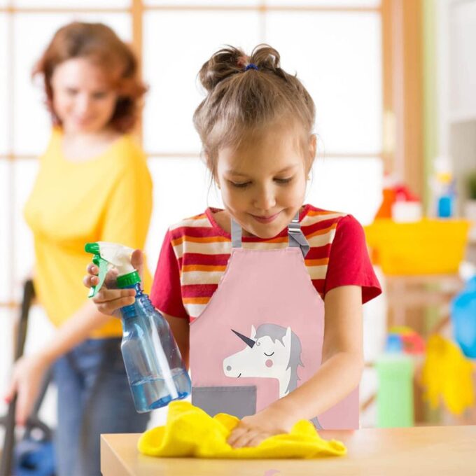 Unicorn Cartoon Kids Apron Art Smock Apron Painting Toddler 12