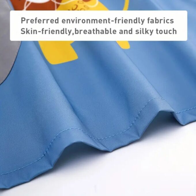 Waterproof Lion Kids Painting Apron, Toddler Art Smock Children Apron for Painting, Cooking, Baking, Blue, Medium